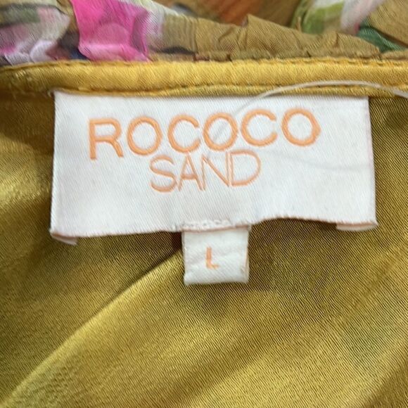 NWT Rococo Sand Avar Belted One Shoulder Dress in Ochre Revolve Large - Picture 11 of 13